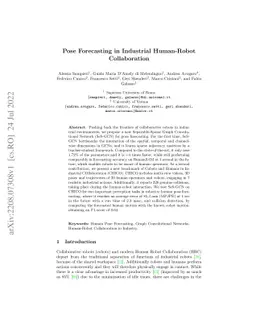 Pose Forecasting in Industrial Human-Robot Collaboration