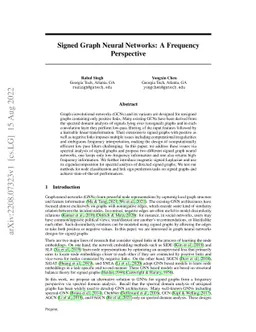 Signed Graph Neural Networks: A Frequency Perspective
