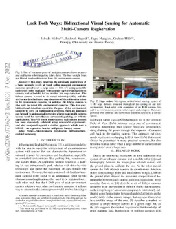 Look Both Ways: Bidirectional Visual Sensing for Automatic Multi-Camera
  Registration
