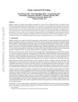 Entity Anchored ICD Coding