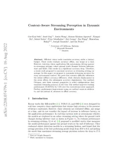 Context-Aware Streaming Perception in Dynamic Environments