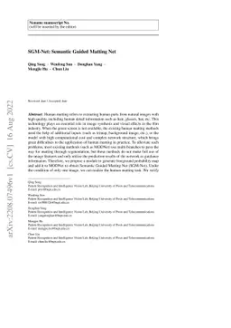 SGM-Net: Semantic Guided Matting Net