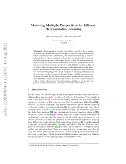 Matching Multiple Perspectives for Efficient Representation Learning