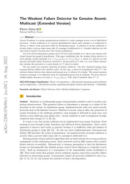 The Weakest Failure Detector for Genuine Atomic Multicast (Extended
  Version)