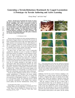 Generating a Terrain-Robustness Benchmark for Legged Locomotion: A
  Prototype via Terrain Authoring and Active Learning