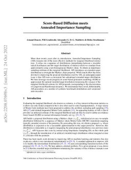 Score-Based Diffusion meets Annealed Importance Sampling