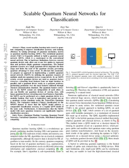 Scalable Quantum Neural Networks for Classification
