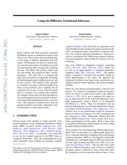 Langevin Diffusion Variational Inference