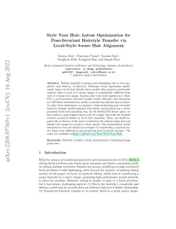 Style Your Hair: Latent Optimization for Pose-Invariant Hairstyle
  Transfer via Local-Style-Aware Hair Alignment