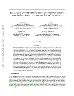Enhancing Dynamic Mode Decomposition Workflow with In-Situ Visualization
  and Data Compression