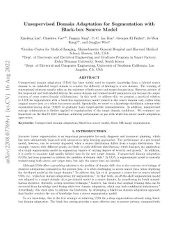 Unsupervised Domain Adaptation for Segmentation with Black-box Source
  Model