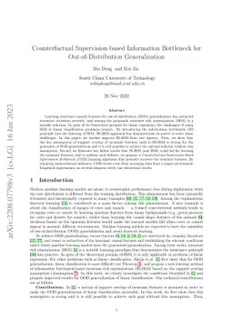 Counterfactual Supervision-based Information Bottleneck for
  Out-of-Distribution Generalization