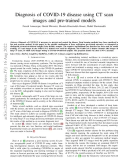 Diagnosis of COVID-19 disease using CT scan images and pre-trained
  models