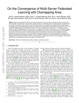 On the Convergence of Multi-Server Federated Learning with Overlapping
  Area
