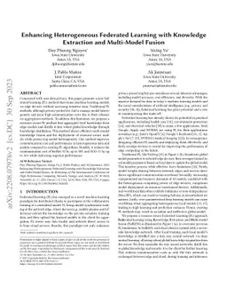 Enhancing Heterogeneous Federated Learning with Knowledge Extraction and
  Multi-Model Fusion