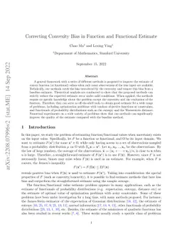 Correcting Convexity Bias in Function and Functional Estimate