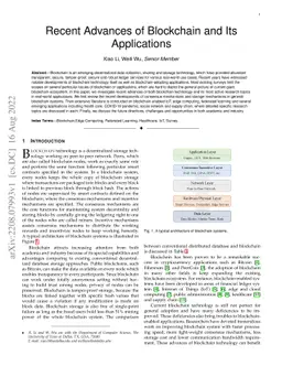 Recent Advances of Blockchain and its Applications