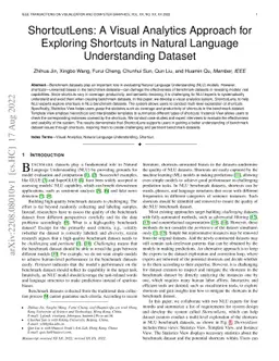 ShortcutLens: A Visual Analytics Approach for Exploring Shortcuts in
  Natural Language Understanding Dataset