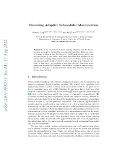 Streaming Adaptive Submodular Maximization