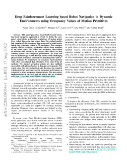 Deep Reinforcement Learning based Robot Navigation in Dynamic
  Environments using Occupancy Values of Motion Primitives