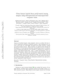 Urban feature analysis from aerial remote sensing imagery using
  self-supervised and semi-supervised computer vision