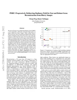 PDRF: Progressively Deblurring Radiance Field for Fast and Robust Scene
  Reconstruction from Blurry Images