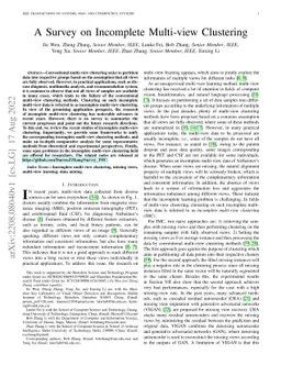 A Survey on Incomplete Multi-view Clustering