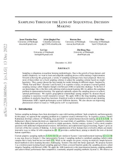 Sampling Through the Lens of Sequential Decision Making