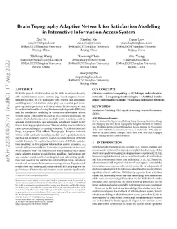 Brain Topography Adaptive Network for Satisfaction Modeling in
  Interactive Information Access System