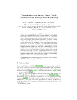 Towards Open-vocabulary Scene Graph Generation with Prompt-based
  Finetuning