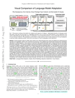 Visual Comparison of Language Model Adaptation