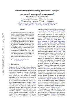 Benchmarking Compositionality with Formal Languages