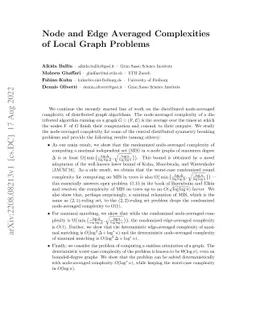 Node and Edge Averaged Complexities of Local Graph Problems