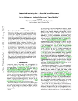 Domain Knowledge in A*-Based Causal Discovery