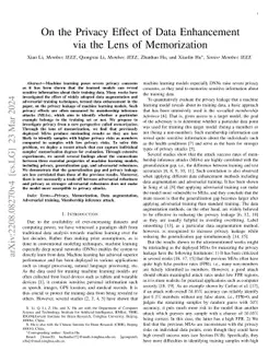 On the Privacy Effect of Data Enhancement via the Lens of Memorization