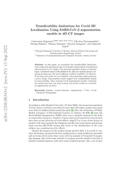 Transferability limitations for Covid 3D Localization Using SARS-CoV-2
  segmentation models in 4D CT images