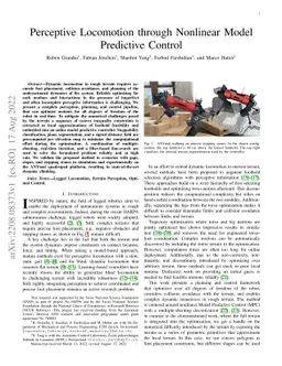 Perceptive Locomotion through Nonlinear Model Predictive Control