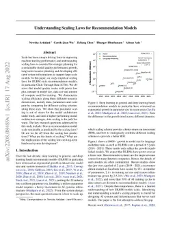 Understanding Scaling Laws for Recommendation Models