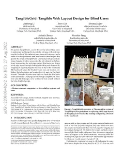 TangibleGrid: Tangible Web Layout Design for Blind Users