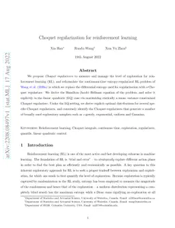 Choquet regularization for reinforcement learning
