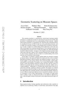 Geometric Scattering on Measure Spaces