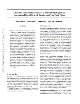 A Scalable, Interpretable, Verifiable & Differentiable Logic Gate
  Convolutional Neural Network Architecture From Truth Tables
