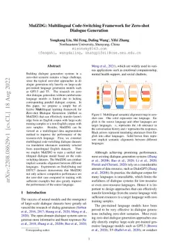 MulZDG: Multilingual Code-Switching Framework for Zero-shot Dialogue
  Generation