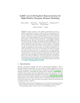 LoRD: Local 4D Implicit Representation for High-Fidelity Dynamic Human
  Modeling