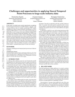 Challenges and opportunities in applying Neural Temporal Point Processes
  to large scale industry data