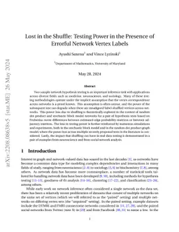 Lost in the Shuffle: Testing Power in the Presence of Errorful Network
  Vertex Labels
