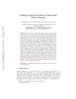 Unifying Visual Perception by Dispersible Points Learning