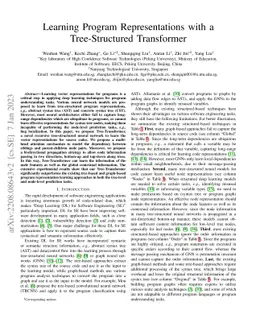 Learning Program Representations with a Tree-Structured Transformer