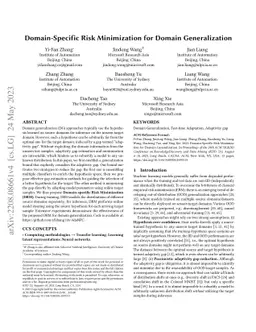 Domain-Specific Risk Minimization for Out-of-Distribution Generalization