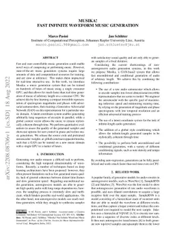 Musika! Fast Infinite Waveform Music Generation